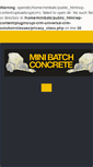 Mobile Screenshot of minibatchconcrete.com