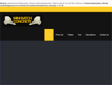 Tablet Screenshot of minibatchconcrete.com